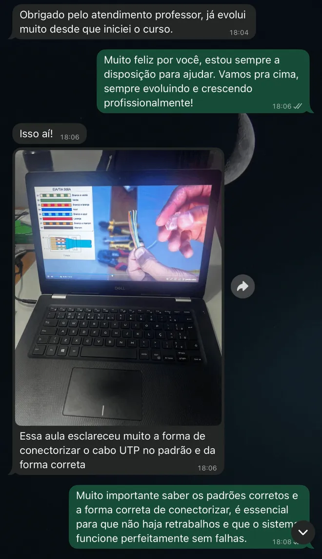 Depoimento de aluno via WhatsApp 3