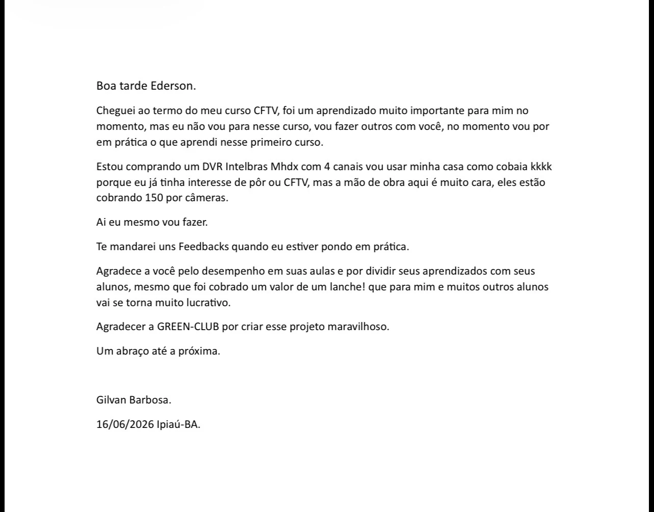 Depoimento de aluno via WhatsApp 6